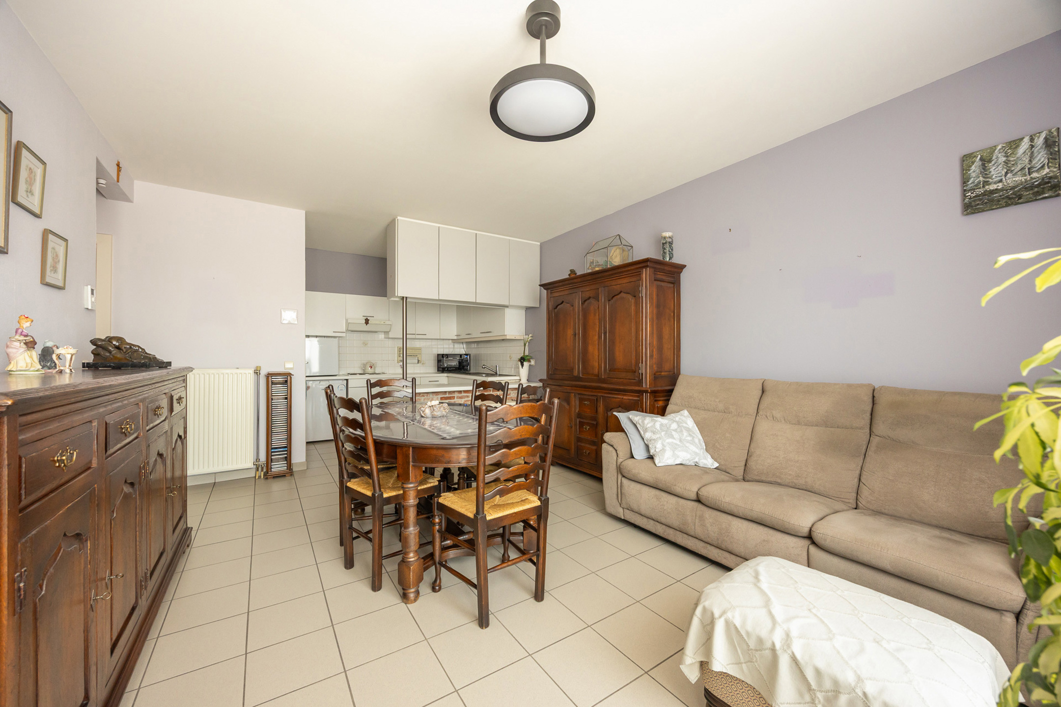 Leefruimte en keuken in appartement Patersstraat 161 bus 6 Turnhout
